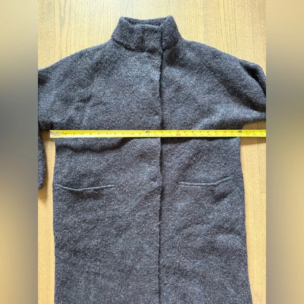 Rag & Bone The Cammie Wool, Mohair, Knee-Length Sweater Coat-Size Small-Navy - Picture 6 of 7